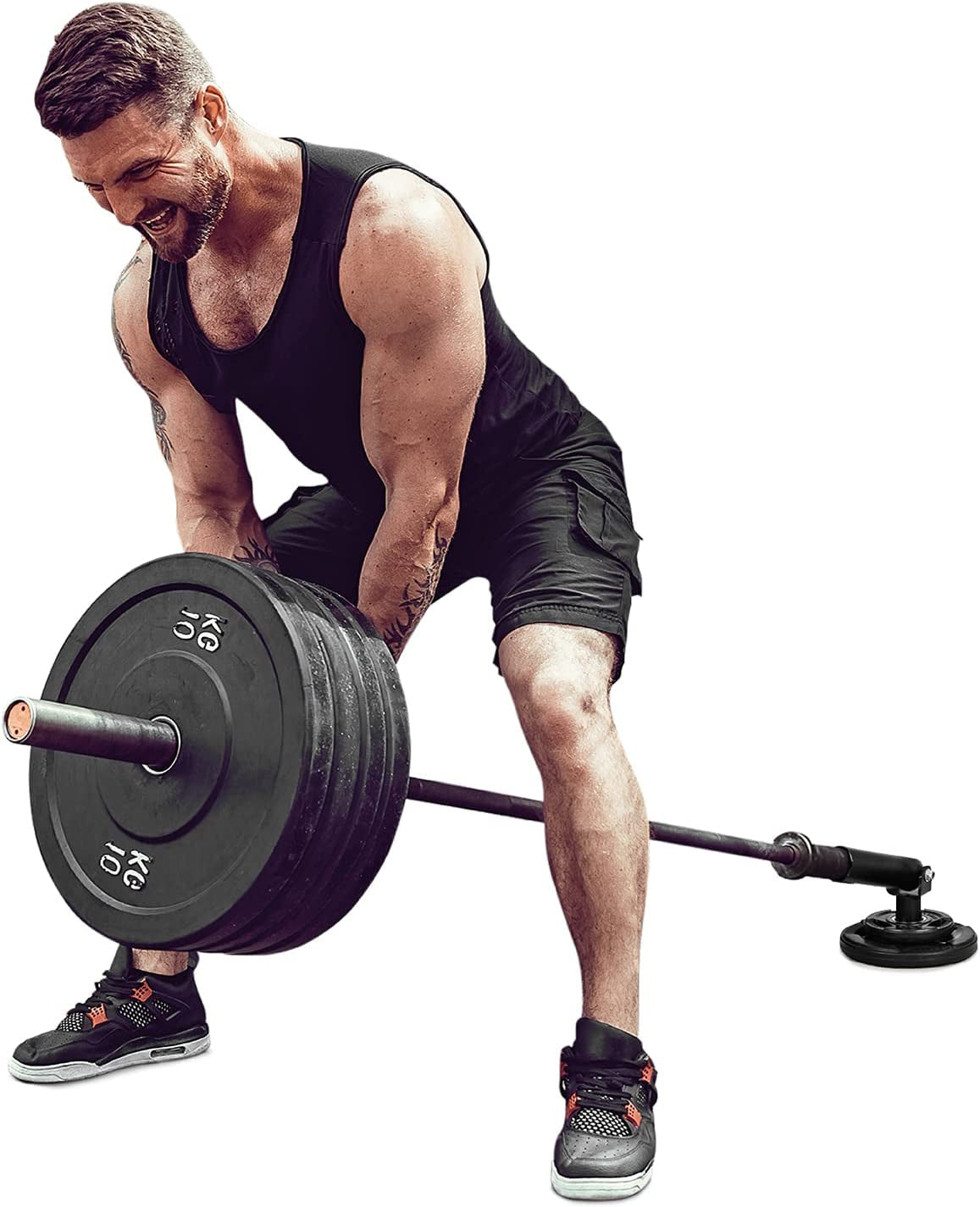 T-Bar Row Plate Post Insert Landmine Attachment – Fit 1" & 2” Olympic Bars – Full 360° Swivel & Easy to Install