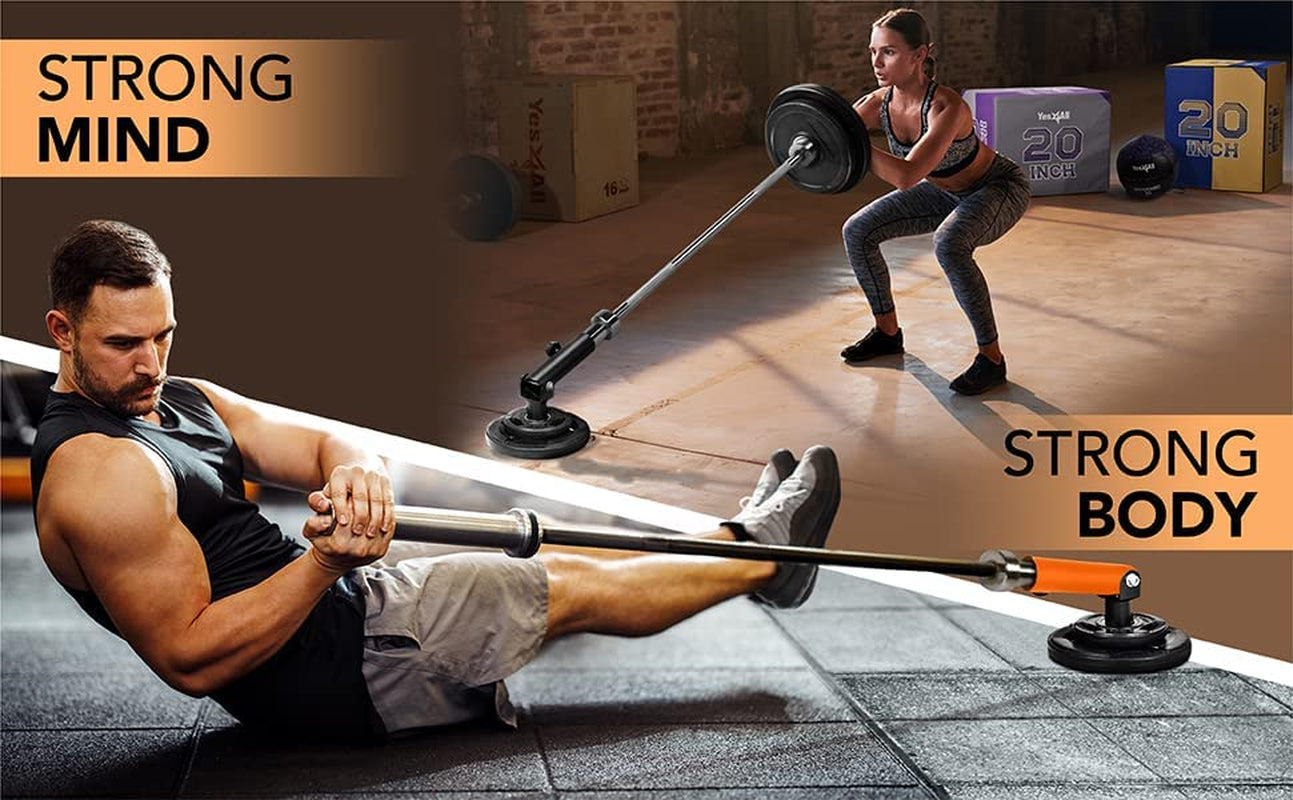 T-Bar Row Plate Post Insert Landmine Attachment – Fit 1" & 2” Olympic Bars – Full 360° Swivel & Easy to Install