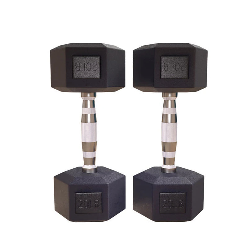 High Quality Hexagonal Rubber Coated 5Lb/2.5Kg Increasing Gym Fitness Equipment Dumbells Hex Dumbbell Set