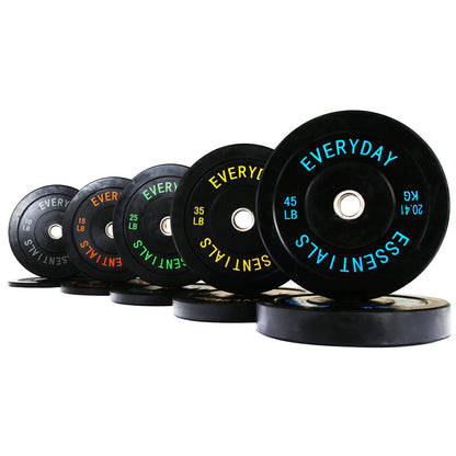 Color Coded Olympic Bumper Plate Weight Plate with Steel Hub, 260 Lbs.