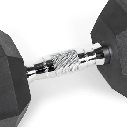 Barbell, 60Lb Rubber Hex Dumbbell, Single