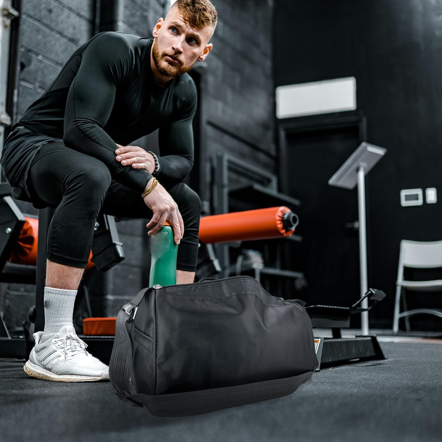 Small Travel Duffel Bag Foldable Waterproof Gym Bag for Gym Beach Swim Bag Men W