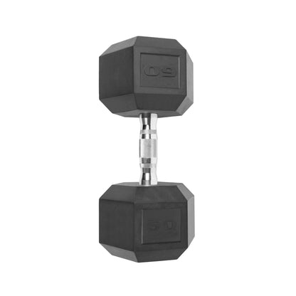 Barbell, 60Lb Rubber Hex Dumbbell, Single