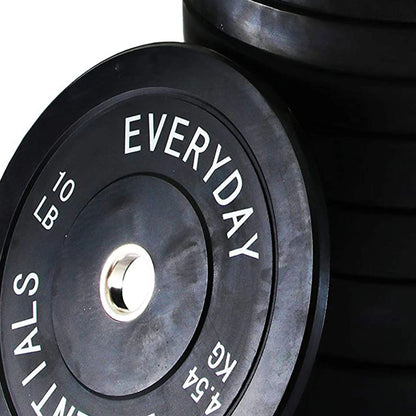 Color Coded Olympic Bumper Plate Weight Plate with Steel Hub, 260 Lbs.