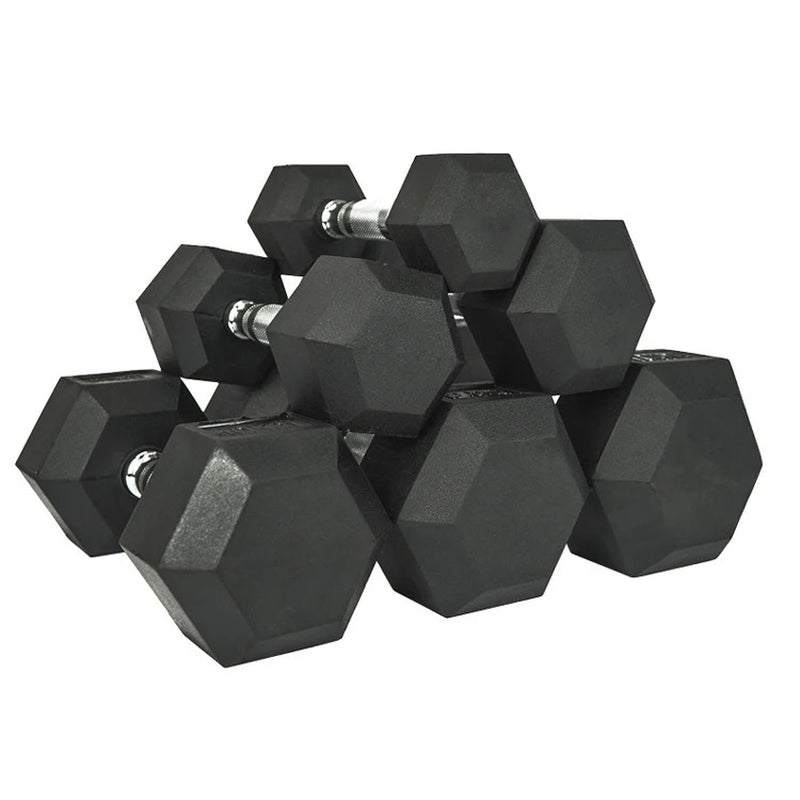 High Quality Hexagonal Rubber Coated 5Lb/2.5Kg Increasing Gym Fitness Equipment Dumbells Hex Dumbbell Set