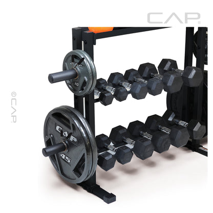 3-Tier Storage Rack for Kettlebells, Dumbbells & Olympic Weight Plates