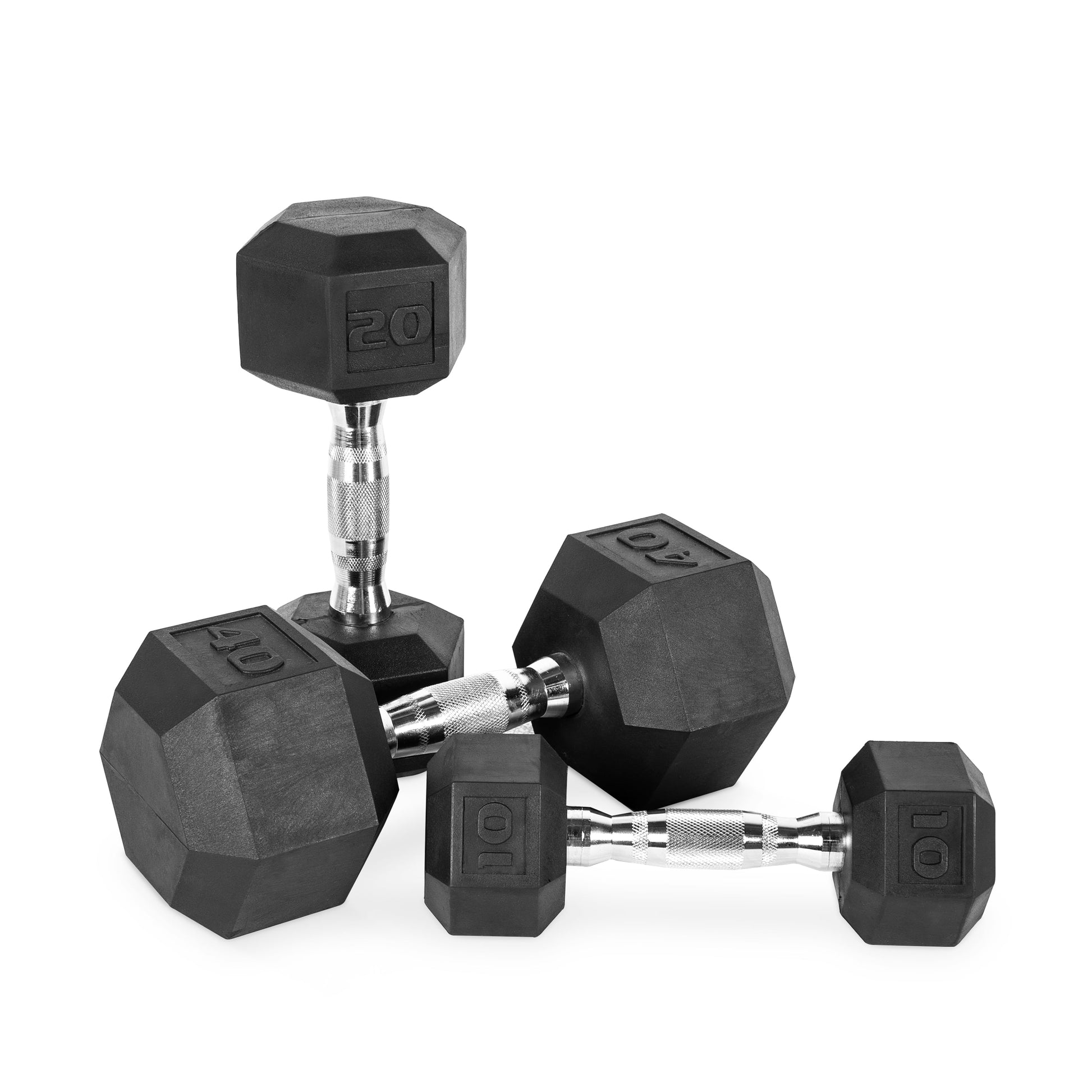 Barbell, 60Lb Rubber Hex Dumbbell, Single