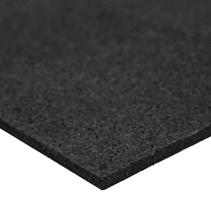 Black Rubber Utility Mat 36"X48" (0.24-Inch Thickness 12 Sq Ft) for Home, Garage, Gym Floor