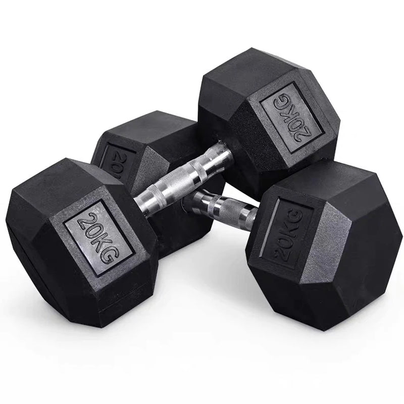 High Quality Hexagonal Rubber Coated 5Lb/2.5Kg Increasing Gym Fitness Equipment Dumbells Hex Dumbbell Set