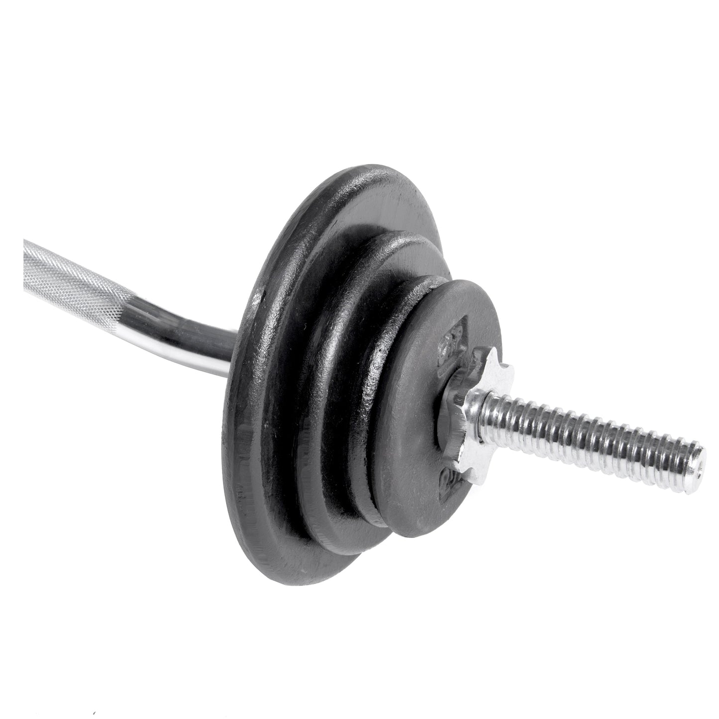 Barbell - Standard Cast Iron Weight Plate, 12.5 Lbs, Black