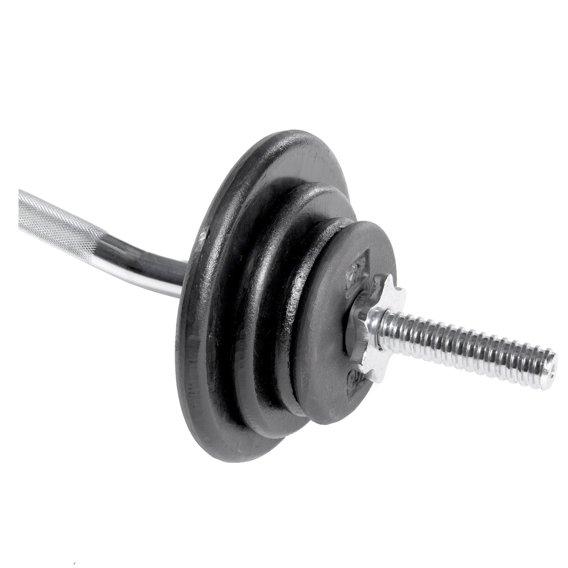 Barbell - Standard Cast Iron Weight Plate, 12.5 Lbs, Black