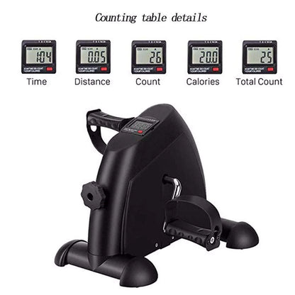 Mini Exercise Bike, under Desk Bike Pedal Exerciser, Portable Foot Cycle Arm & Leg Peddler Machine with LCD Screen Displays