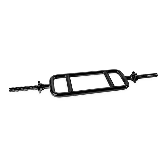 Barbell Standard 1 In. Threaded Tricep Weight Bar with Collars, 34 In., Black