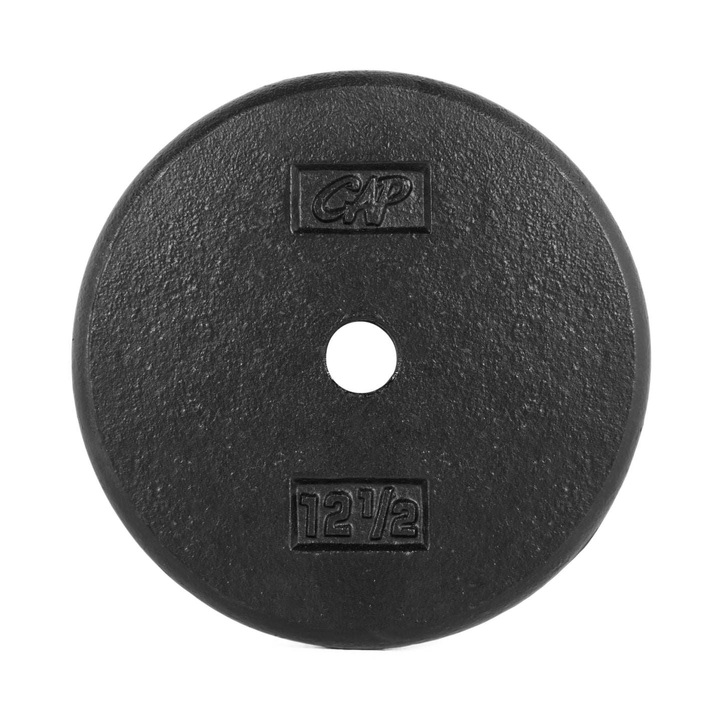 Barbell - Standard Cast Iron Weight Plate, 12.5 Lbs, Black
