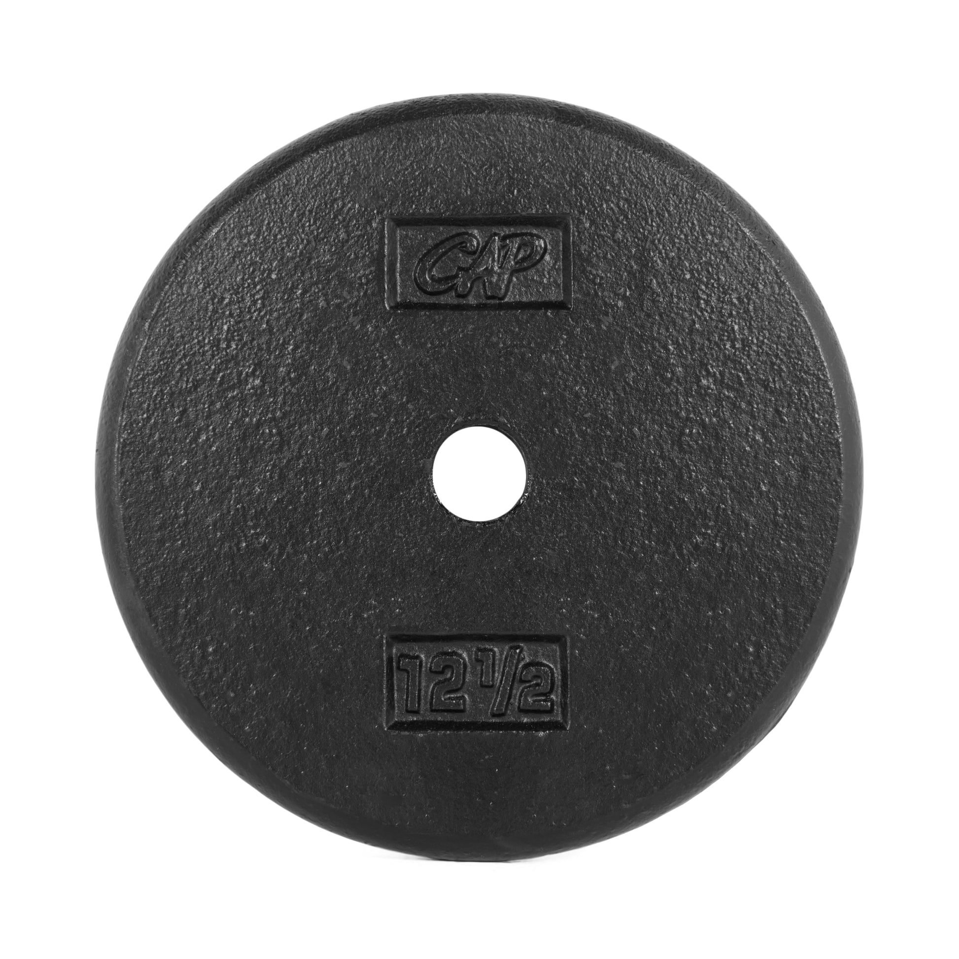 Barbell - Standard Cast Iron Weight Plate, 12.5 Lbs, Black