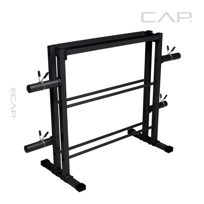 3-Tier Storage Rack for Kettlebells, Dumbbells & Olympic Weight Plates
