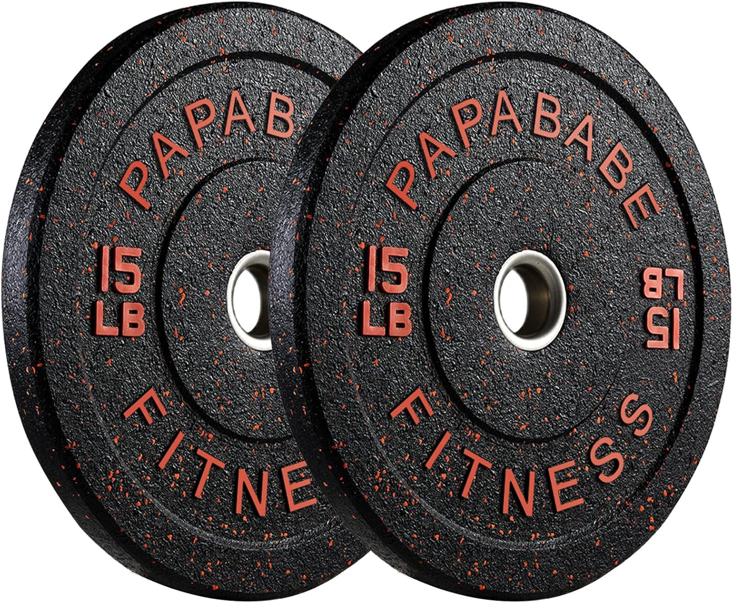 Weight Plates, 2-Inch Weights Plates Set, Floor Protective Rubber Weight Plates, 10-600Lbs Bumper Plates for Barbell Strength Training & Weightlifting (Single/Pair/Full Set)