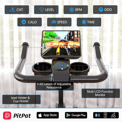 Indoor Exercise Bike with Adjustable Resistance, for Home & Office. Ideal for Cardio, Supports up to 300 Lbs