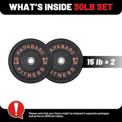 Weight Plates, 2-Inch Weights Plates Set, Floor Protective Rubber Weight Plates, 10-600Lbs Bumper Plates for Barbell Strength Training & Weightlifting (Single/Pair/Full Set)