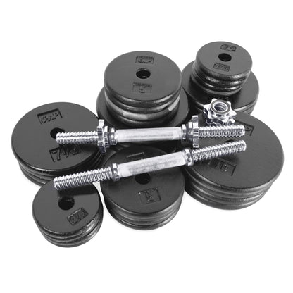 Barbell - Standard Cast Iron Weight Plate, 12.5 Lbs, Black